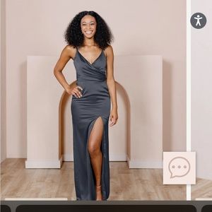 Revelry Black Satin Rava size 6 petite